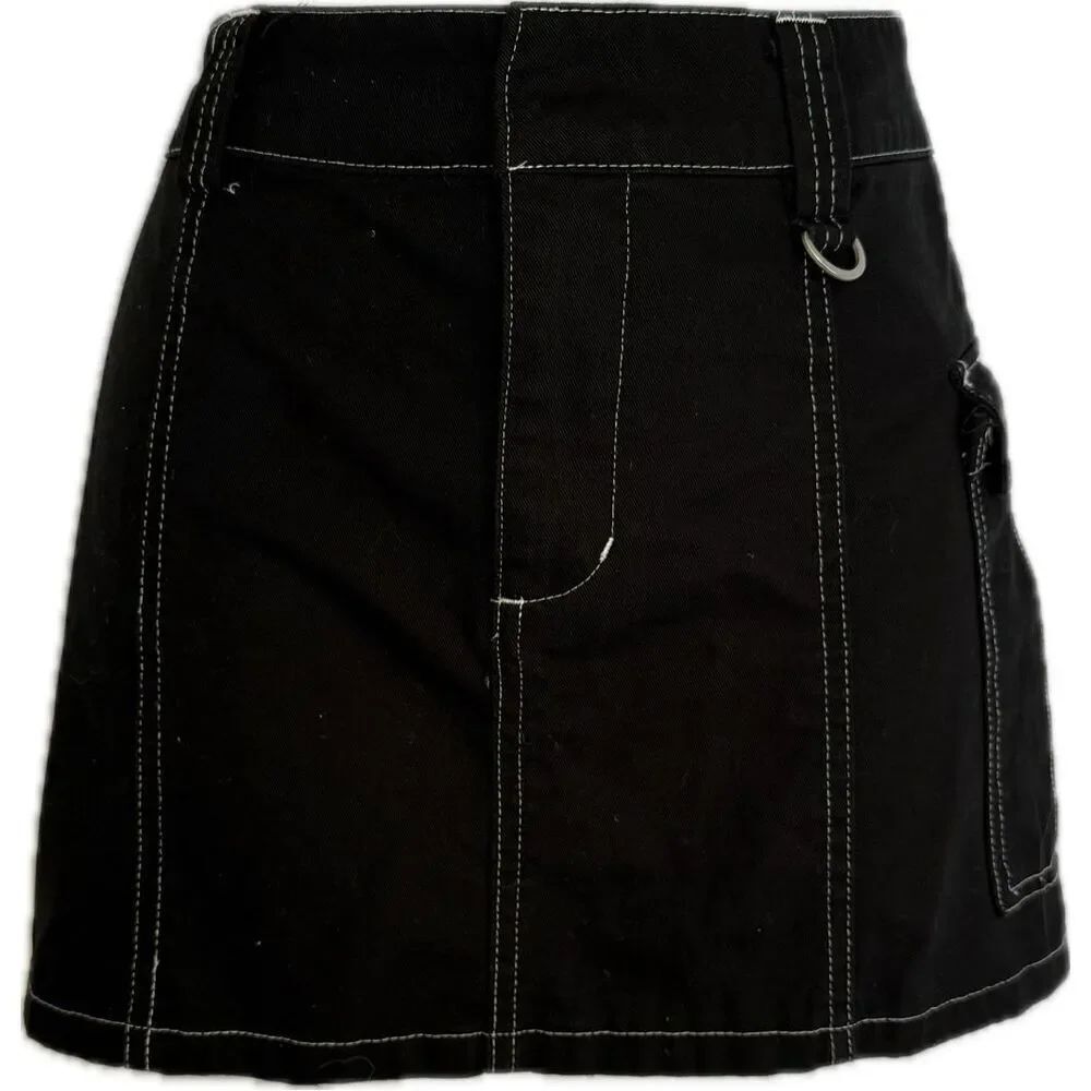 Forever 21 Black Cargo Skirt Mini Women’s Size M